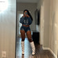 Denim Short Set